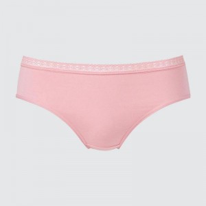 Uniqlo Mid Rise Women Briefs Pink US | MUQK-47362