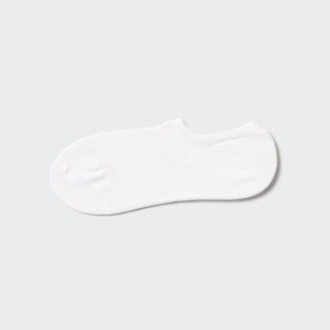 Uniqlo Middle Cut Low Men Socks White US | TNPO-87936