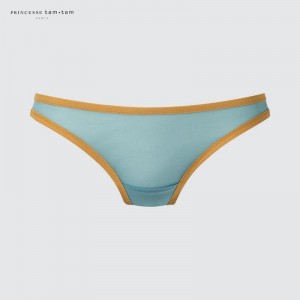 Uniqlo Midi Knickers (Mesh, Print) Women Underwear Blue US | ZUFX-62703