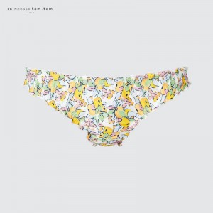 Uniqlo Midi Knickers (Print) Women Underwear Off White US | DHBY-02981