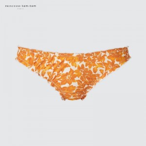 Uniqlo Midi Knickers (Print) Women Underwear Yellow US | AUPZ-96308