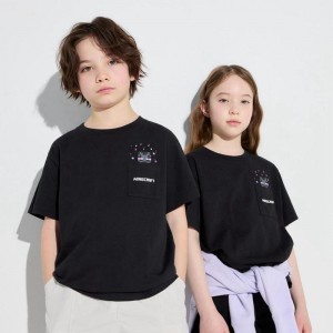 Uniqlo Minecraft UT Graphic Kids' T-Shirt Black US | BIKU-02918