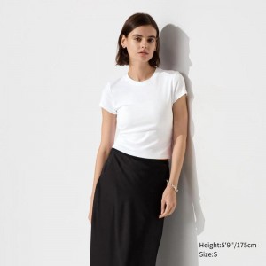 Uniqlo Mini Women T-Shirts White US | BMWT-98750