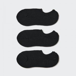 Uniqlo No-Show (3 Pairs) Women Socks Tights Black US | YLCU-23815