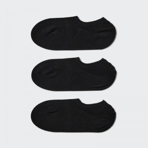 Uniqlo No-Show (Mesh, 3 Pairs) Women Socks Tights Black US | INTD-58196