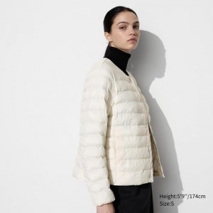 Uniqlo PUFFERTECH Compact Women Jackets Off White US | XQKO-62085