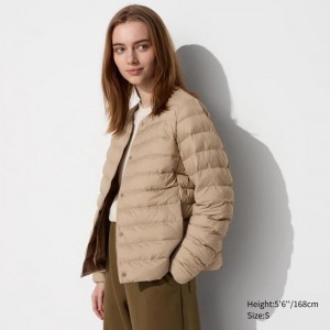 Uniqlo PUFFERTECH Compact Women Jackets Beige US | AZYG-86351