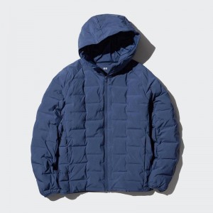 Uniqlo PUFFERTECH Men Parka Blue US | HUOV-27453