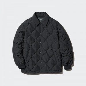 Uniqlo PUFFERTECH Quilted Men Jackets Black US | KSBG-38954