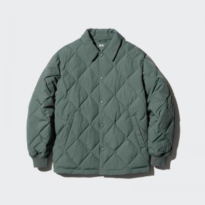 Uniqlo PUFFERTECH Quilted Men Jackets Green US | NLIV-87104