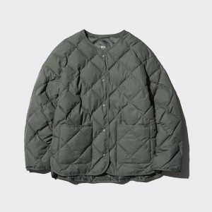 Uniqlo PUFFERTECH Relaxed Women Jackets Olive US | STQZ-64813