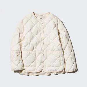 Uniqlo PUFFERTECH Relaxed Women Jackets Natural US | KXET-02613