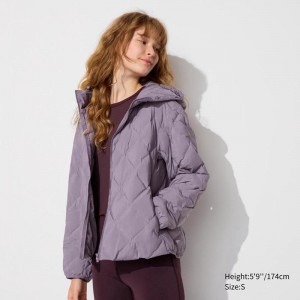 Uniqlo PUFFERTECH Women Parka Purple US | NGAL-38742