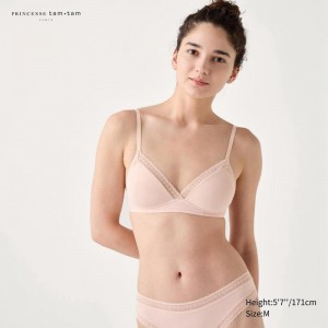 Uniqlo Padded Women Bras Pink US | OBFD-70851