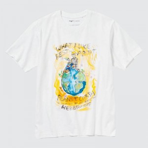 Uniqlo Peace for All Graphic (Francesco Risso) Men T-Shirt White US | ISVM-75934