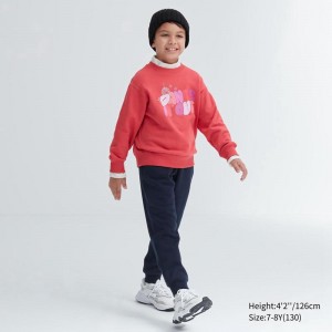 Uniqlo Pile Lined Kids' Joggers Navy US | JNVD-58670