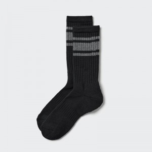 Uniqlo (Pile Lined) Men Socks Black US | EING-39418