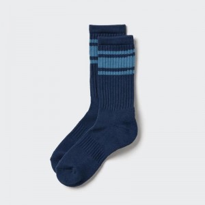 Uniqlo (Pile Lined) Men Socks Navy US | QGZU-82530