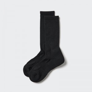 Uniqlo (Pile) Men Socks Black US | NZQH-58196