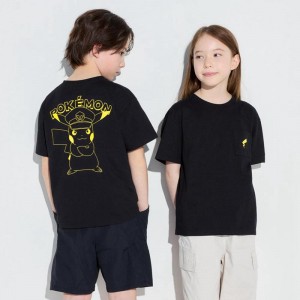 Uniqlo Pokémon: A New Adventure UT Graphic Kids' T-Shirt Black US | BCVP-74902