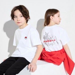 Uniqlo Pokémon: A New Adventure UT Graphic Kids' T-Shirt White US | LEIH-05746