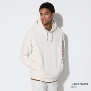 Uniqlo Pullover Men Hoodie Off White US | SMNT-12465