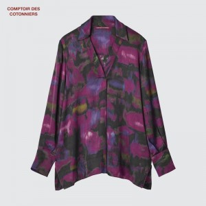 Uniqlo Rayon Women Blouse Purple US | DUWJ-26109