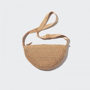 Uniqlo Round Mini Crochet Women Bag Beige US | NBTU-03671