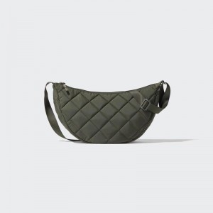 Uniqlo Round (Quilted) Men Shoulder Bag Olive US | TZIK-56317