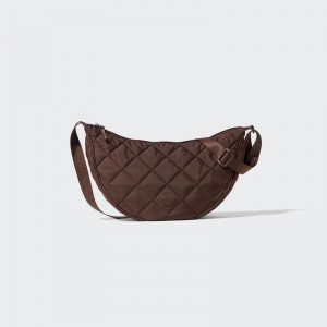 Uniqlo Round (Quilted) Women Shoulder Bag Dark Brown US | DQCW-40731