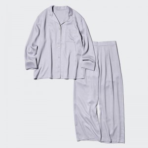 Uniqlo Satin Women Pyjamas Grey US | PGYC-93104