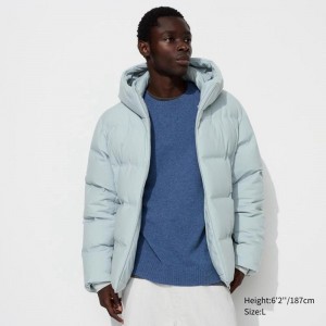 Uniqlo Seamless Down Men Parka Light Grey US | QJEP-59073