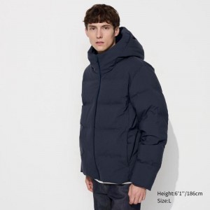 Uniqlo Seamless Down Men Parka Navy US | QABW-51903