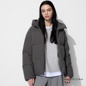 Uniqlo Seamless Down Women Parka Grey US | BQIZ-54976