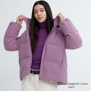 Uniqlo Seamless Down Women Parka Purple US | DRLJ-96184