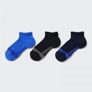 Uniqlo Short (Arch Support, 3 Pairs) Kids' Socks Blue US | CEWB-87245