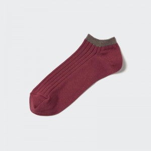 Uniqlo Short (Ribbed) Men Socks Red US | PNWB-95176