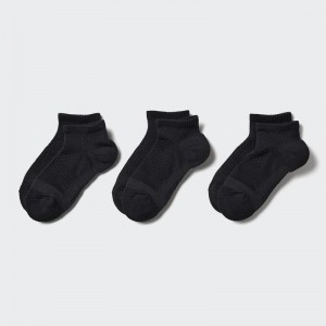 Uniqlo Short (Support, 3 Pairs) Kids' Socks Black US | UTRA-21654