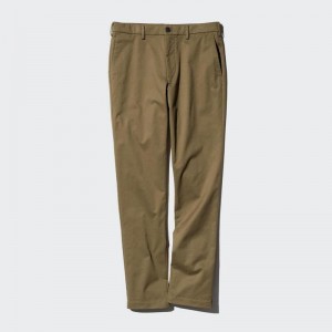 Uniqlo Slim Fit Chino (Long) Men Trousers Brown US | VADT-49572