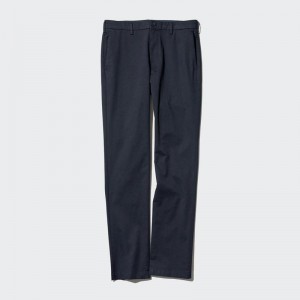 Uniqlo Slim Fit Chino (Long) Men Trousers Navy US | KIXA-70869