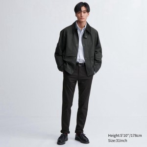 Uniqlo Slim Fit Chino Men Trousers Black US | XAEQ-09463