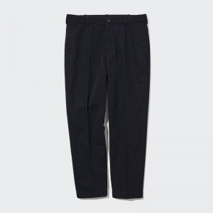 Uniqlo Smart Ankle (Cotton-Like) Men Trousers Navy US | USQA-19748