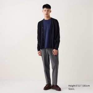 Uniqlo Smart Ankle Men Trousers Grey US | YMIR-01643