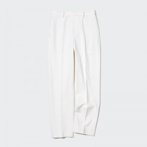 Uniqlo Smart Ankle Women Trousers White US | SPWY-85791