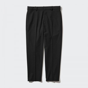 Uniqlo Smart Wool-Like Ankle Length (Long) Men Trousers Black US | QBON-70936