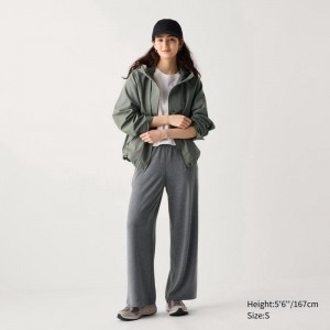 Uniqlo Soft Brushed Easy Women Trousers Grey US | NUVB-14238