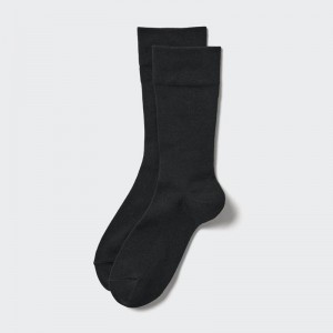 Uniqlo (Soft Fit) Men Socks Black US | RWNB-68052