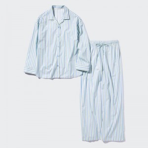 Uniqlo Soft Stretch Long Sleeved Women Pyjamas Light Blue US | HZJS-39651