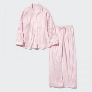 Uniqlo Soft Stretch Long Sleeved Women Pyjamas Pink US | JEQV-72456