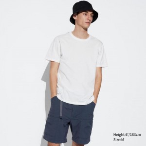 Uniqlo Supima Cotton Crew Neck Men T-Shirt White US | EQHO-91276